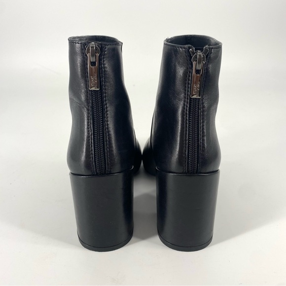 Stuart Weitzman Women's Bacari Leather High-Heel Black Booties - Picture 4 of 10